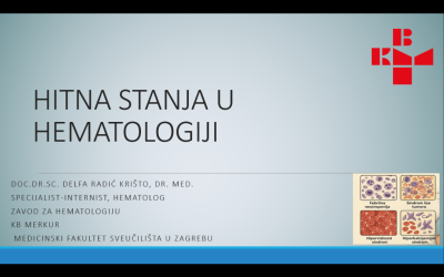 Edukacija na daljinu: Hitna stanja u hematologiji