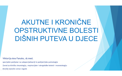 Edukacija na daljinu: Akutne i kronične opstruktivne bolesti dišnih putova u djece